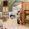 Carl Larsson del album "Nuestra casa" 1894-96, "Habitación de Karin"